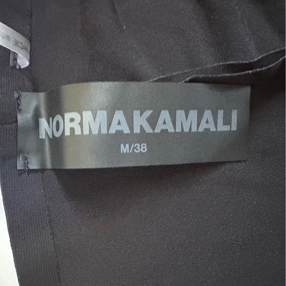 Norma Kamali Women’s Black High Neck Knit Halter Side Slit Maxi Dress- Medium - Picture 2 of 11